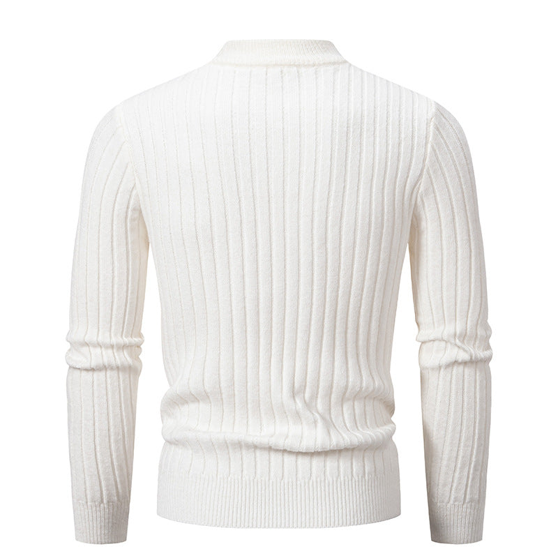Men's knit sweater with modern cable pattern Lisslune