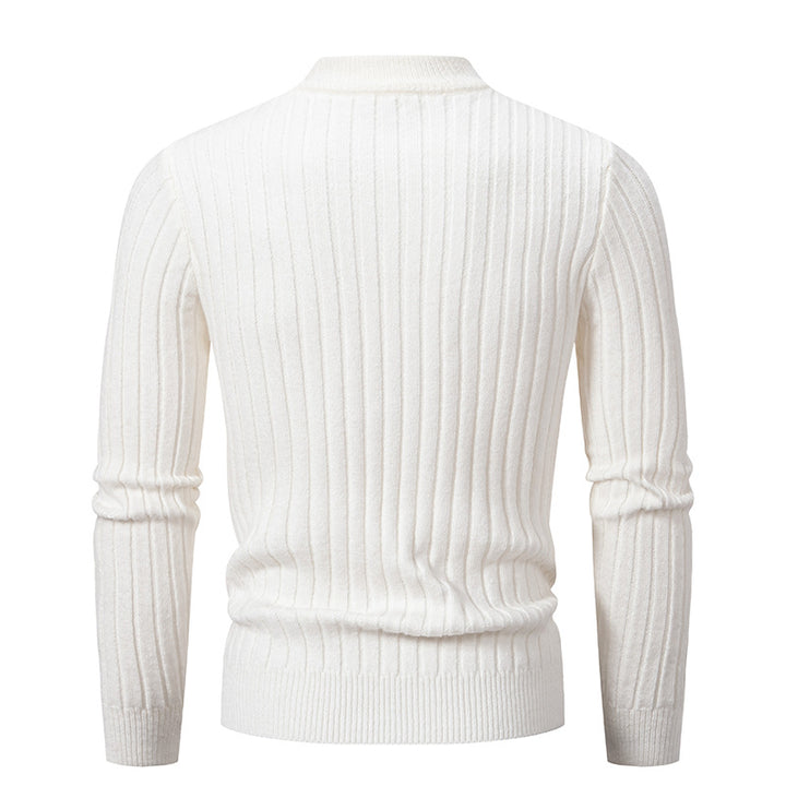 Men's knit sweater with modern cable pattern Lisslune
