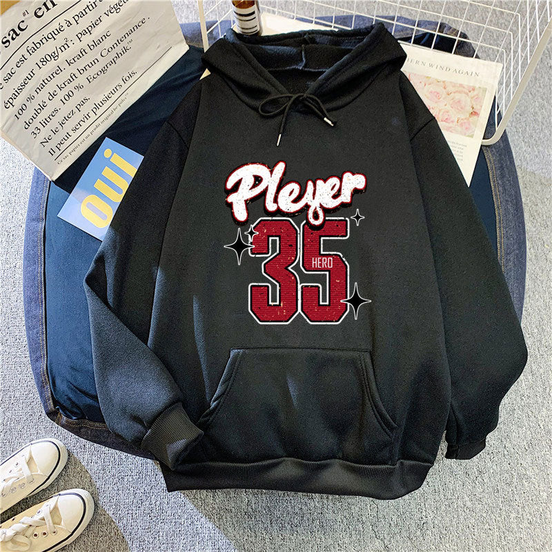 Women's hooded sweatshirt with creative basketball design Lisslune