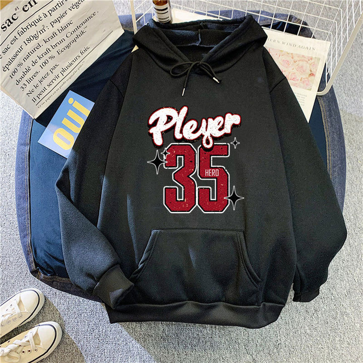 Women's hooded sweatshirt with creative basketball design Lisslune