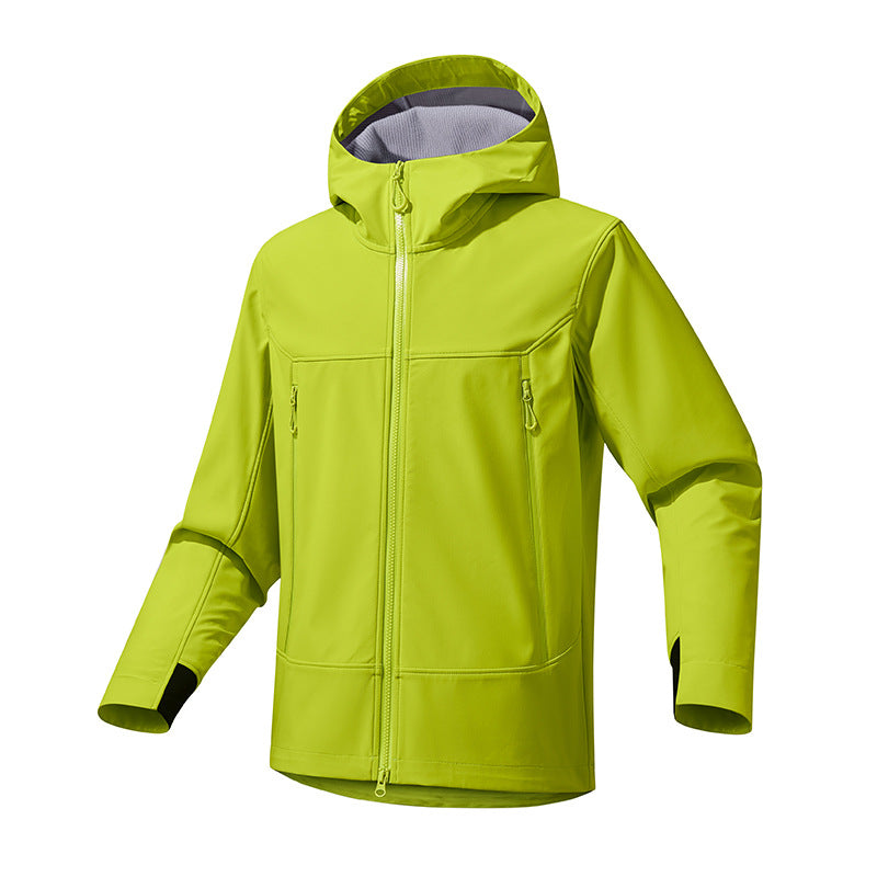 Men's technical outdoor jacket with waterproof material and adjustable hood Lisslune