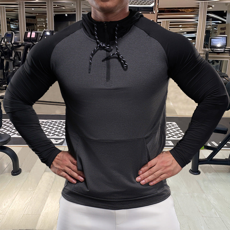 Men's Sporty Long Sleeve T-Shirt with Hood Lisslune