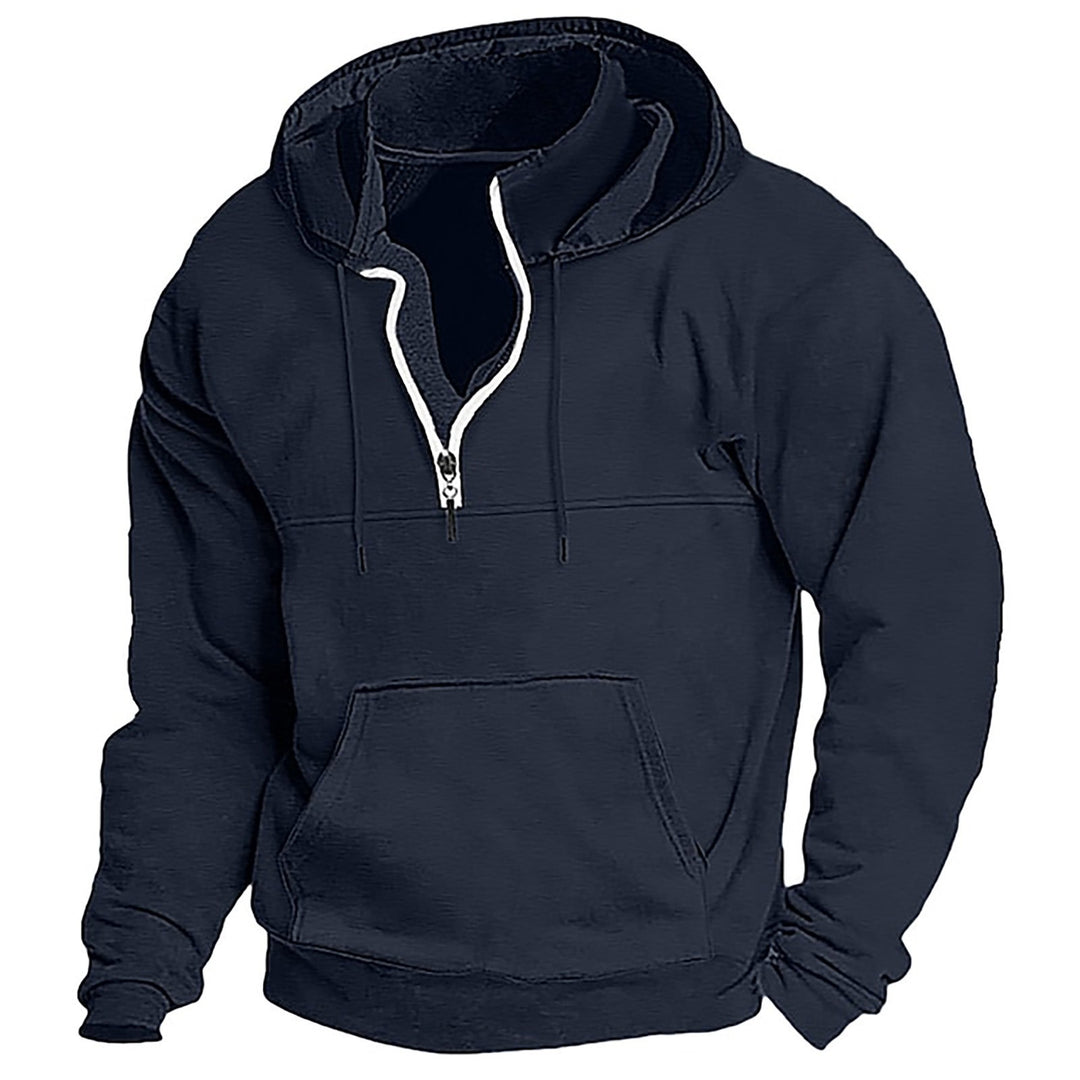 Men's Fleece Hoodie with Half Zip Lisslune