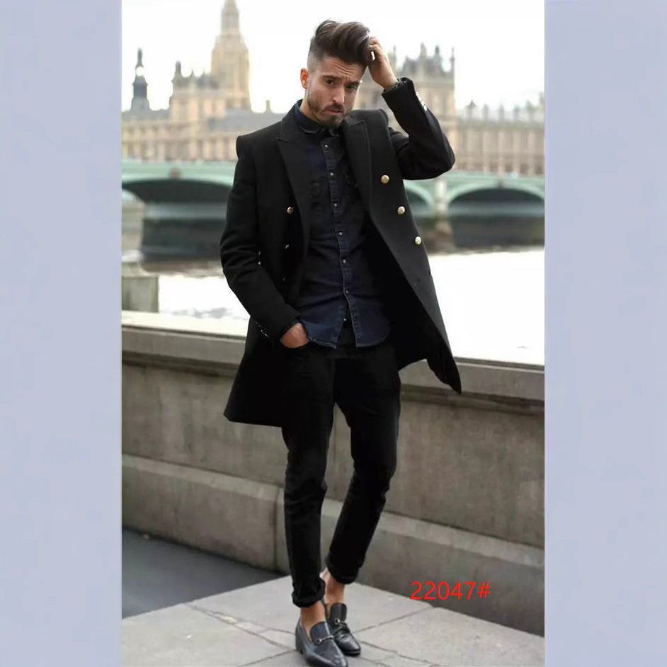 Men's Elegant Double-Breasted Coat Lisslune