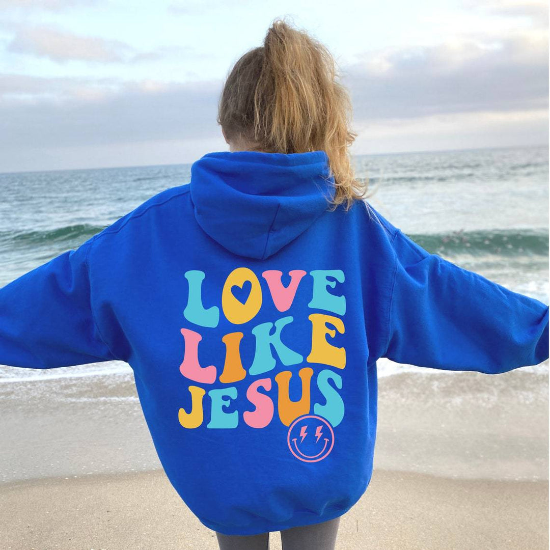 Women's Oversized Hoodie with Colorful Print Lisslune
