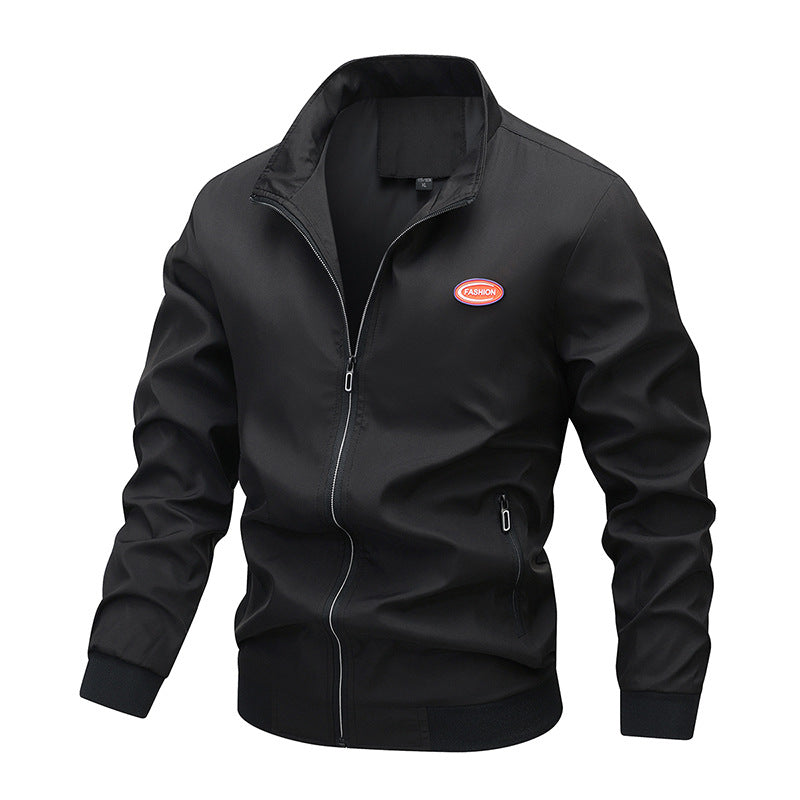 Men's sporty transitional jacket with elastic cuffs and practical zip pockets Lisslune