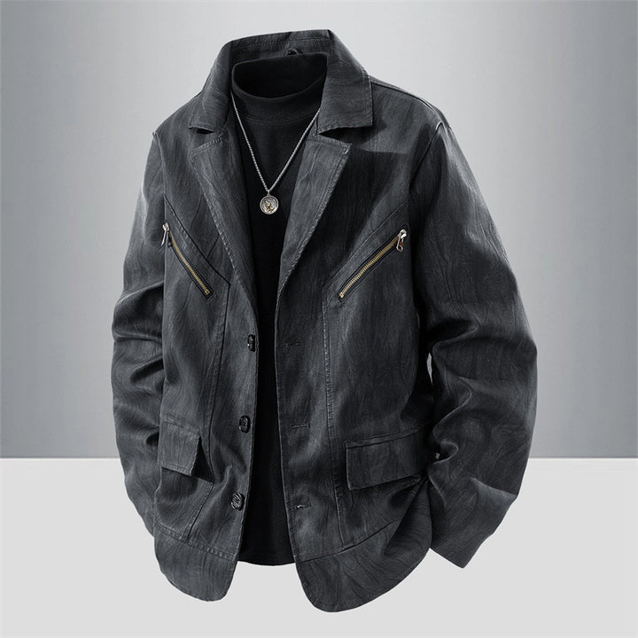 Men's Fashionable Jacket with Practical Zippered Pockets Lisslune