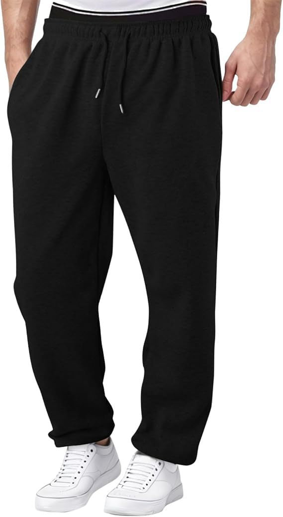 Men's casual leisure pants with elastic waistband and practical pockets Lisslune