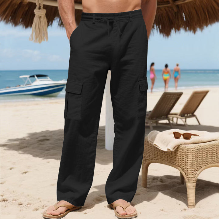 Men's cargo pants made of lightweight, breathable material with practical side pockets Lisslune