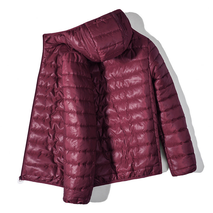 Men's lightweight quilted jacket with hood and water-repellent coating Lisslune