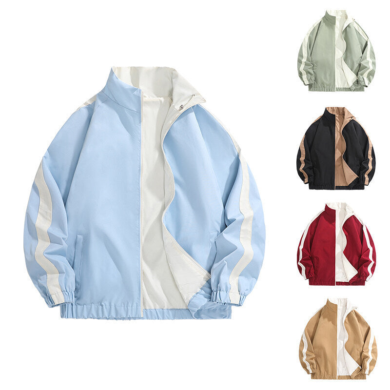 Men's fashionable casual jacket with sporty cut and contrasting accents Lisslune