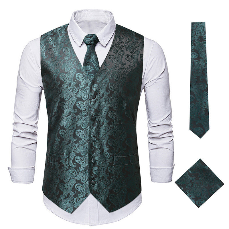 Men's elegant vest with paisley pattern Lisslune