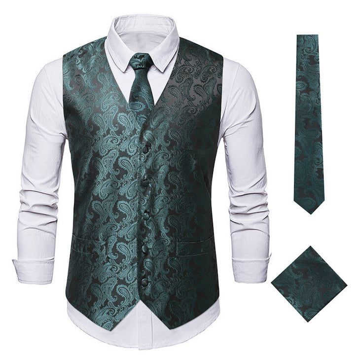 Men's elegant vest with paisley pattern Lisslune