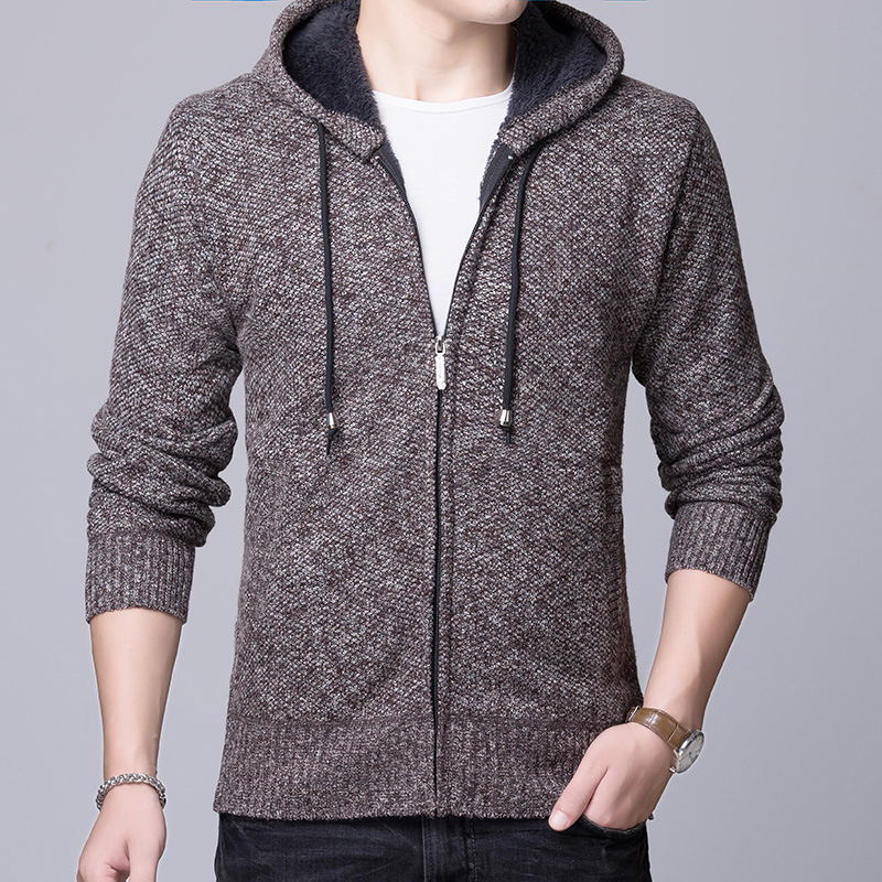 Men's cozy hooded jacket with fleece-lined interior Lisslune