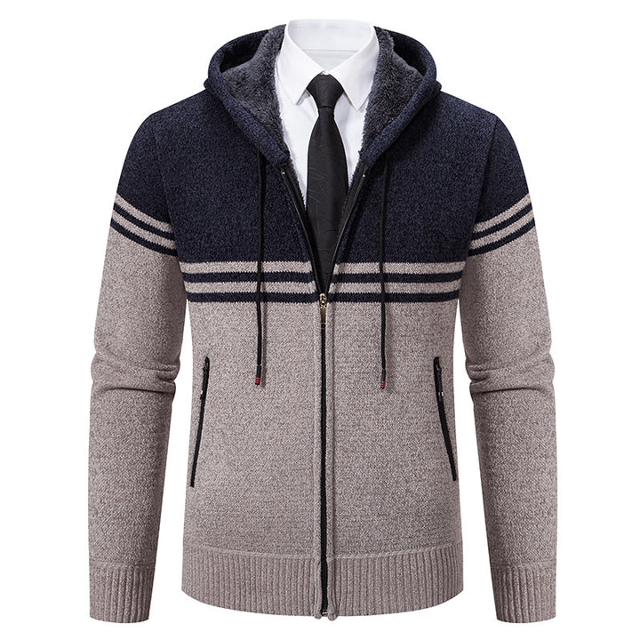 Men's fashionable hoodie with textured design Lisslune