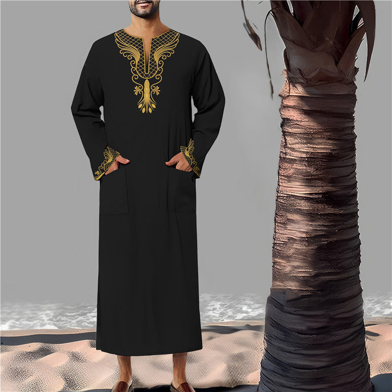 Men's Kaftan with intricate embroidery Lisslune