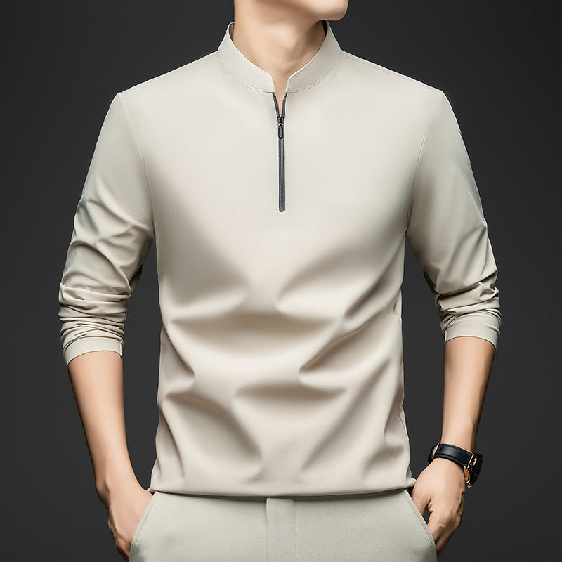 Men's functional pullover with half zipper and stylish stand-up collar Lisslune