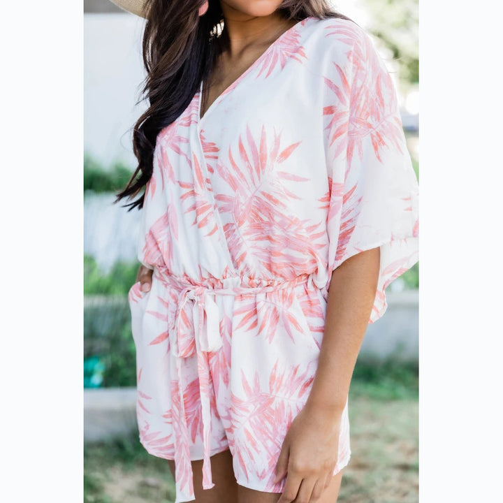 Ladies Romantic Beach Dress with casual cut and elastic waist drawstring