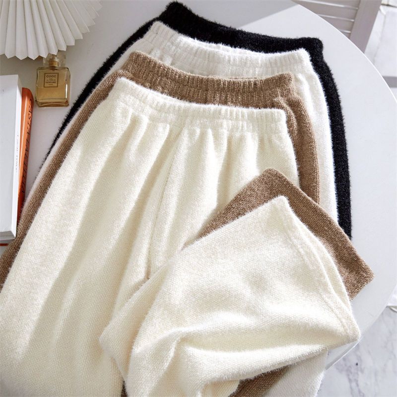 Ladies Soft Fleece Pants with Elastic Waistband Lisslune