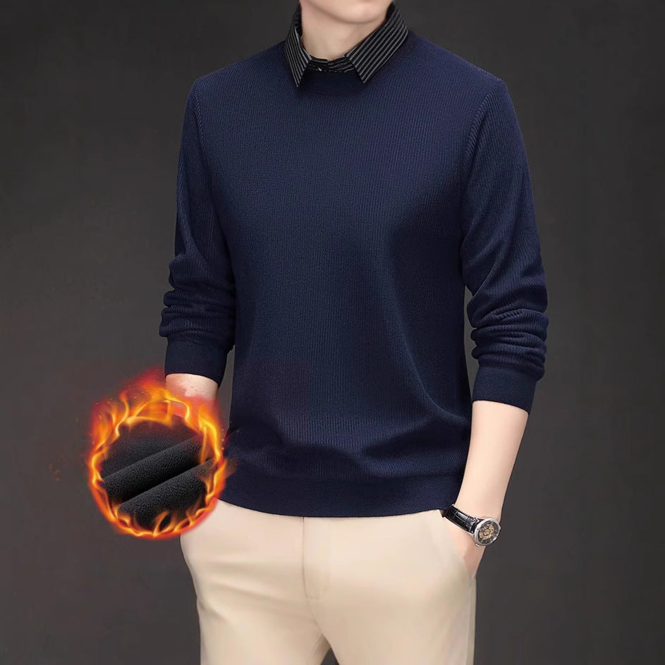 Men's Comfortable Fine Knit Sweater with Thermoregulatory Effect Lisslune