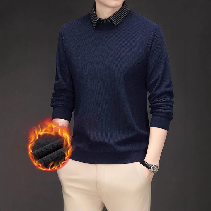 Men's Comfortable Fine Knit Sweater with Thermoregulatory Effect Lisslune
