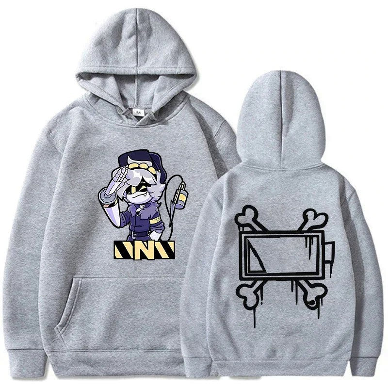 Women's Hoodie with Creative Comic Motif Lisslune