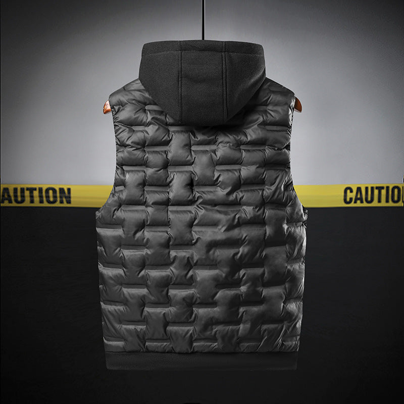 Men's padded vest with hood and breathable properties Lisslune