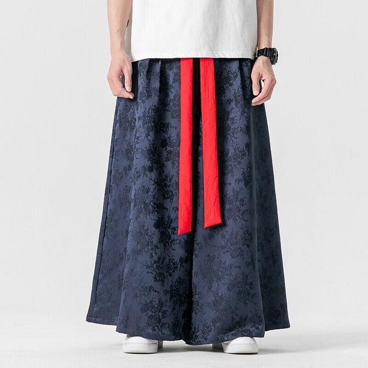 Men's fashionable maxi skirt with decorative bow tie Lisslune