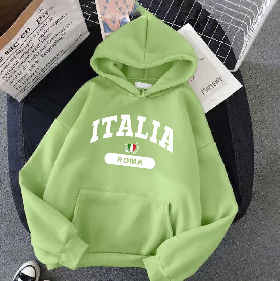 Ladies hoodie with Italy print Lisslune
