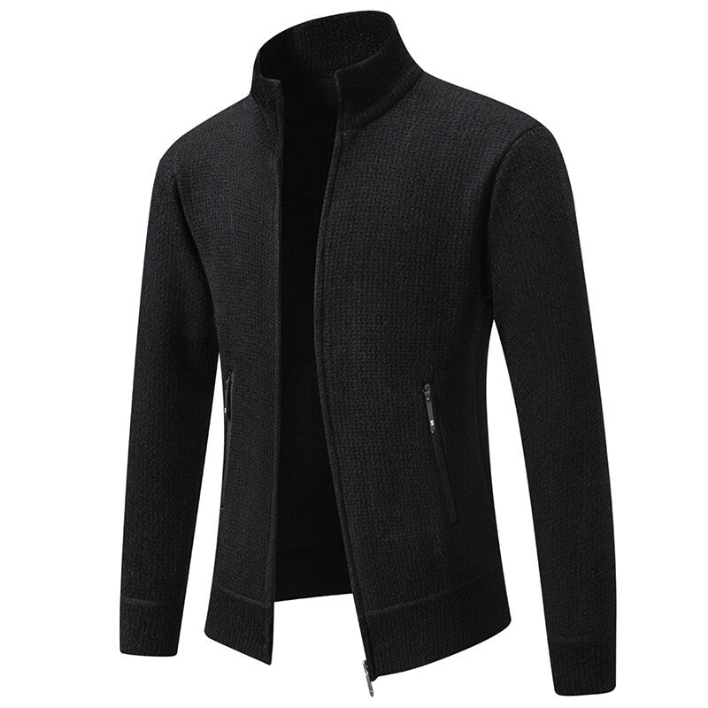 Men's cardigan with modern zipper and practical pockets Lisslune