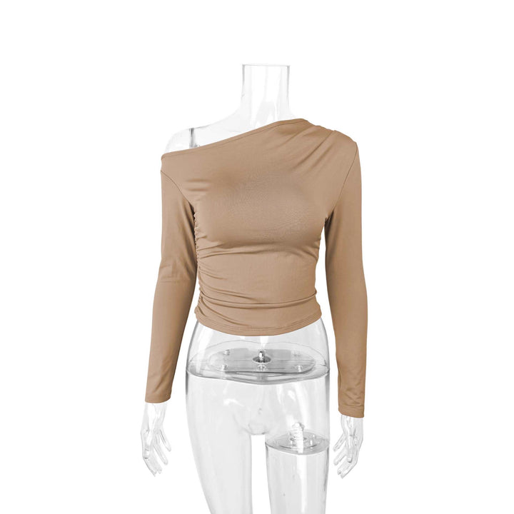 Damen Langarmshirt mit asymmetrischem Ausschnitt und figurformendem Schnitt Lisslune
