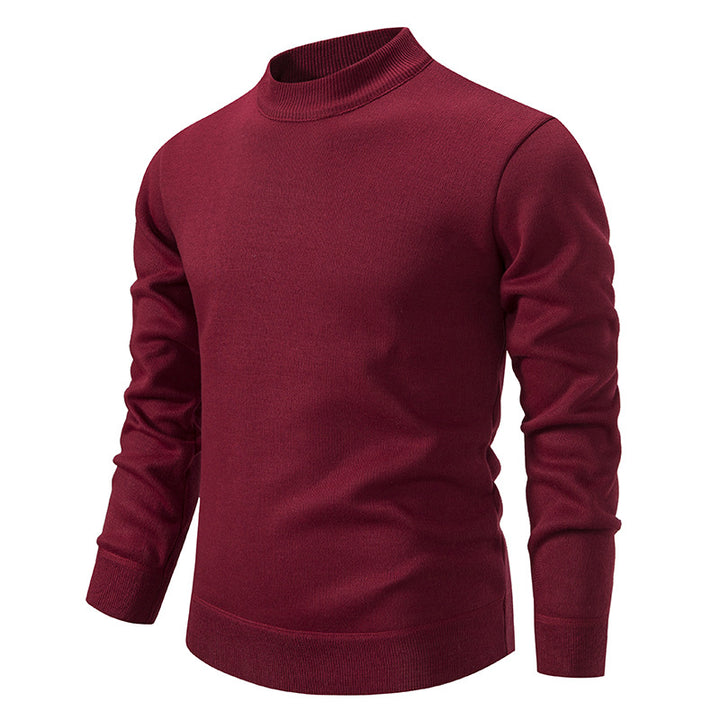 Men's High-Quality Knitted Sweater with Modern Stand-Up Collar Lisslune