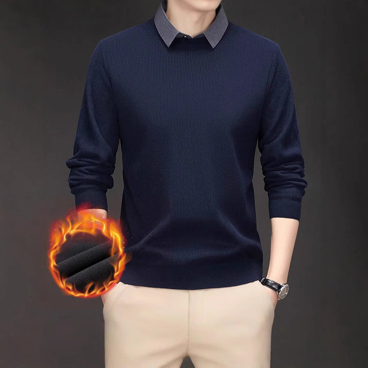 Men's heat-retaining knitted sweater Lisslune