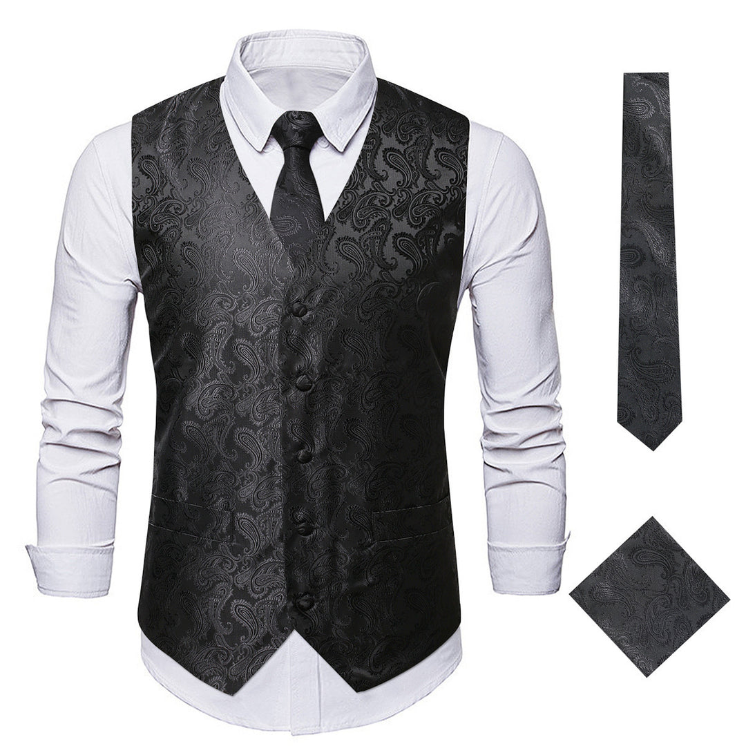 Men's elegant vest with paisley pattern Lisslune