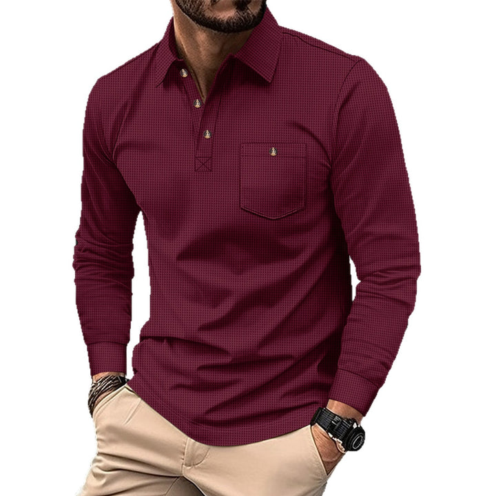 Men's Long Sleeve Polo Shirt Lisslune