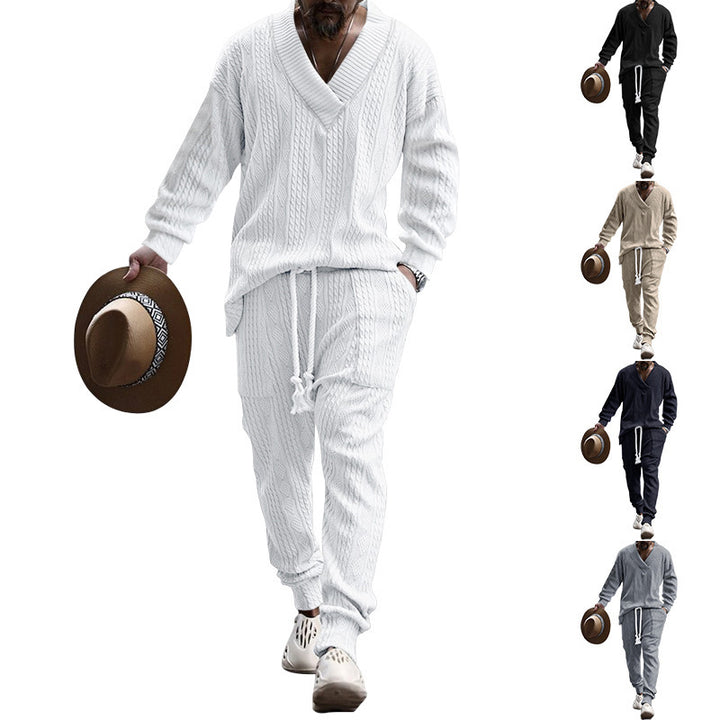 Men's knitted sweater and jogger set Lisslune