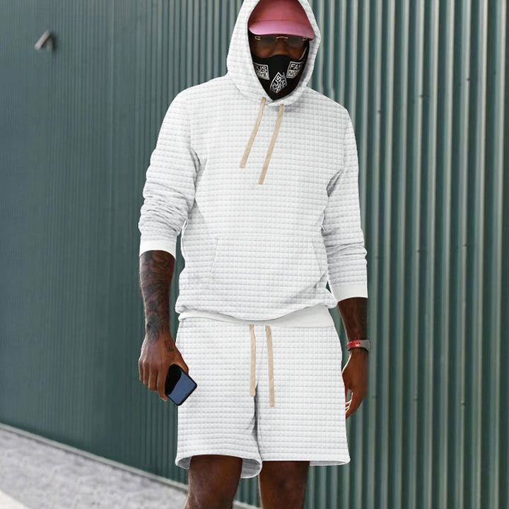 Men's casual hoodie and shorts set made of breathable material Lisslune