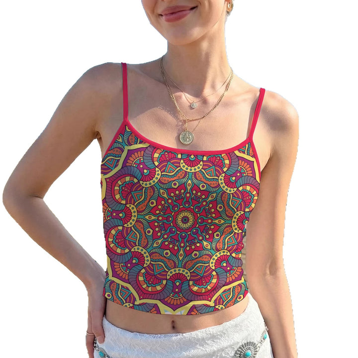 Women Crop Top with Lively Graphic Pattern Lisslune
