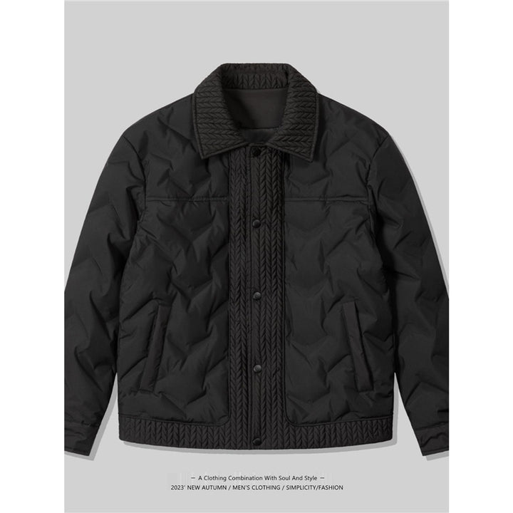 Men's Quilted Leisure Jacket with Innovative Collar Lisslune