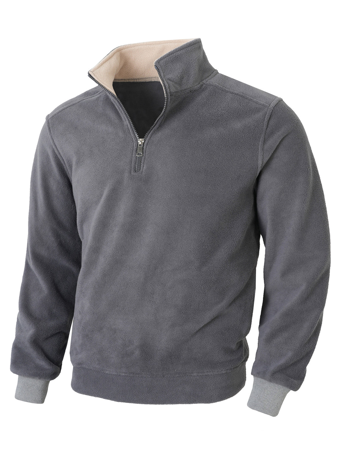 Men's fleece jacket with half-length zipper Lisslune