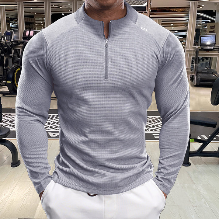 Men's Functional Long Sleeve Shirt with Half Zipper Lisslune