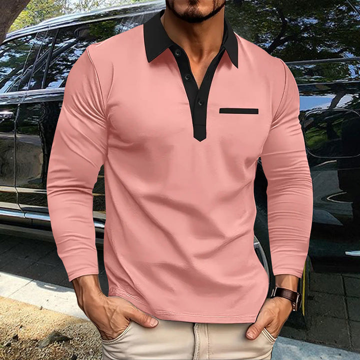 Men's polo shirt with modern collar and practical chest pocket Lisslune
