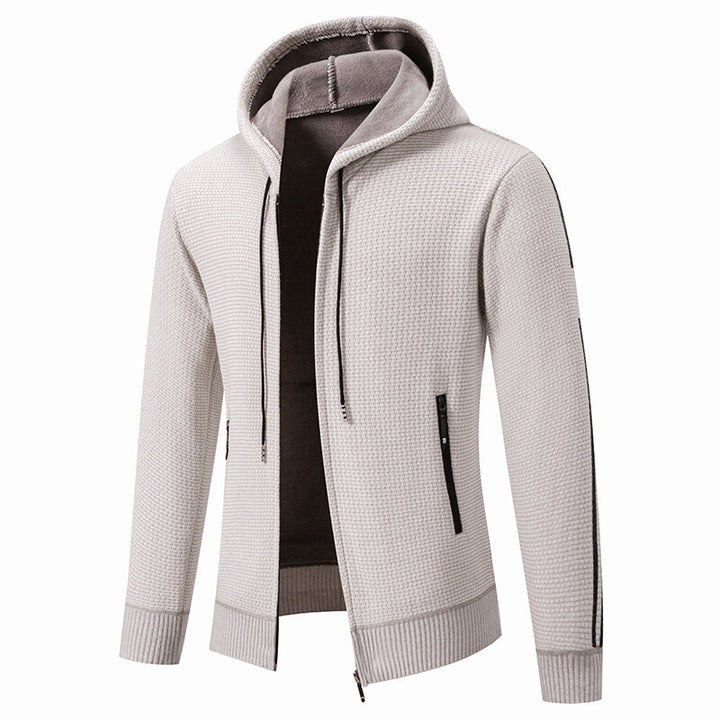 Men's sporty hooded jacket with innovative material mix Lisslune