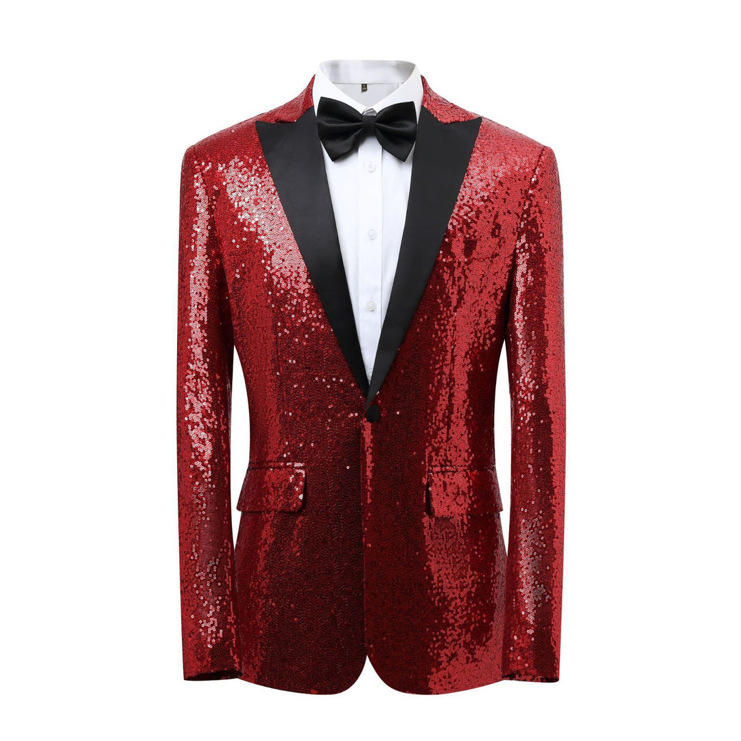 Men's Glamorous Sequin Tuxedo Blazer Lisslune