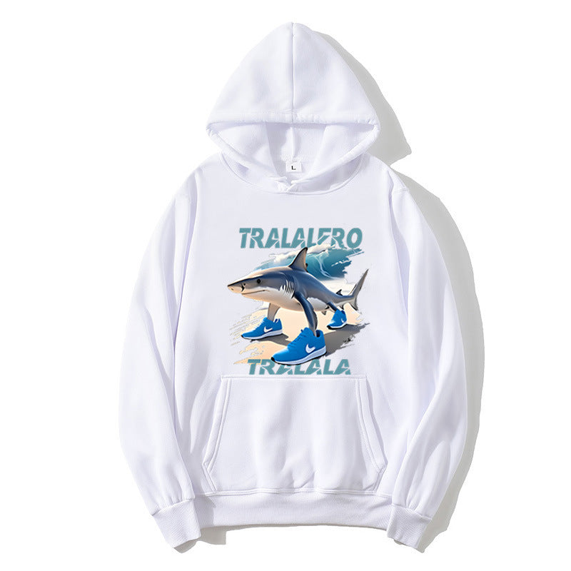 Women's hoodie with funny shark motif and graphic elements Lisslune