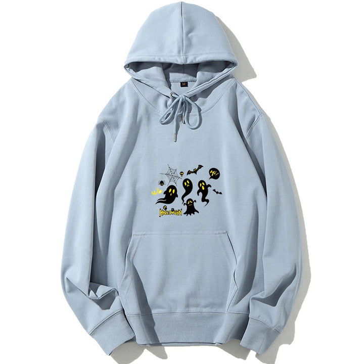Women's Hooded Sweatshirt with Festive Halloween Motif Lisslune