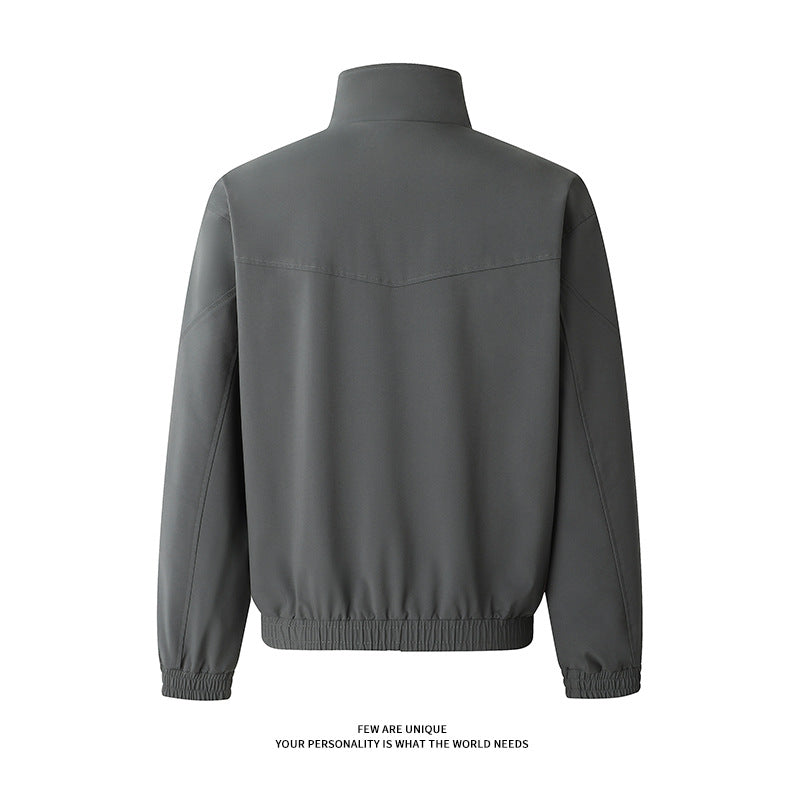 Men's leisure jacket with practical pockets and high collar Lisslune