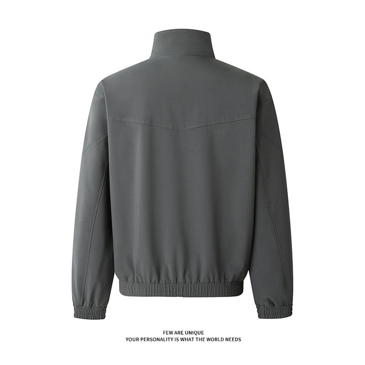 Men's leisure jacket with practical pockets and high collar Lisslune