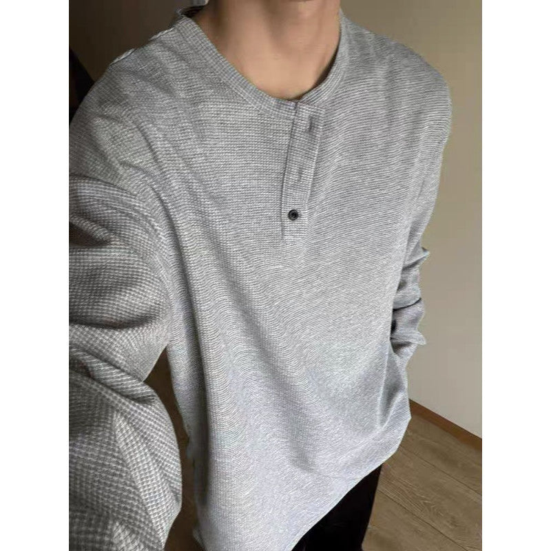 Men's long sleeve shirt with textured fabric Lisslune