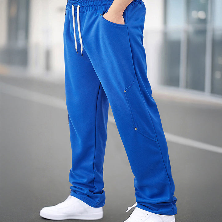 Men's sporty jogging pants with breathable mesh inserts and elastic waistband Lisslune